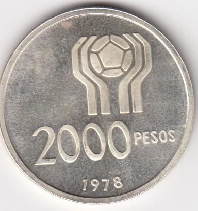 Beschrijving: 2000 Pesos SOCCER 78